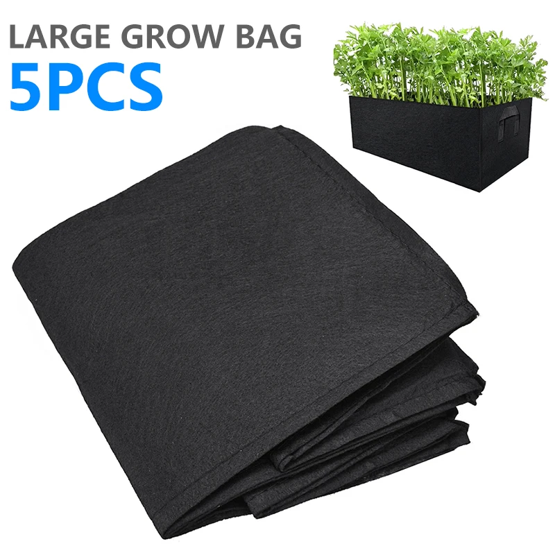 

5pcs Fabric Pots Planter Bag Planting Grow Bag Garden Strawberry Root Breathable Vegetable Reusable Pot