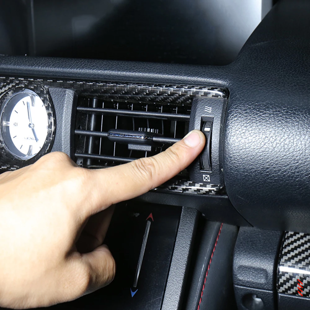 

1pcs Real Carbon Fiber Centre Console Air Vent Outlet Frame Sticker Trim For Lexus IS IS250 IS300 IS350 200t F sport 2013-2018