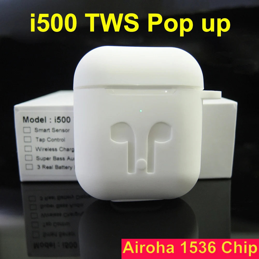 I500 TWS Смарт ушной датчик всплывающие Bluetooth наушники беспроводные наушники gps местоположения для IOS изменение Bluetooth имя наушники