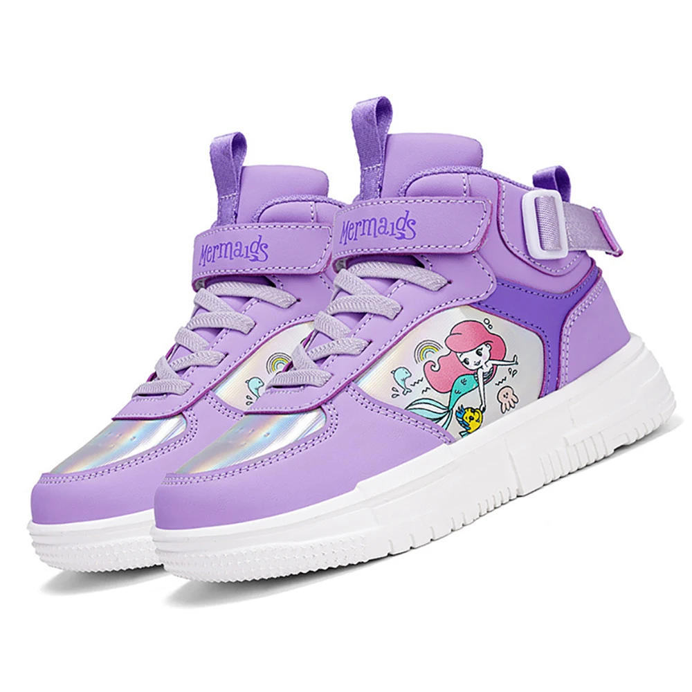Кроссовки Детские с принтом Русалка Нескользящие на осень/зиму - купить по