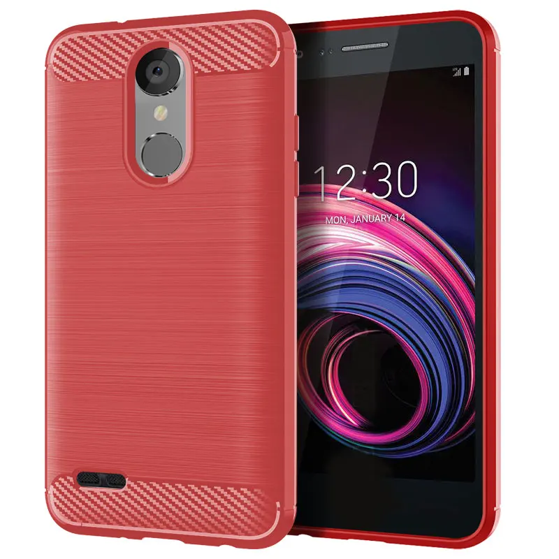 Красный Матовый текстурный чехол для LG K11 Plus K40 Aristo 2 Plus 3 Fortune Phoenix 4 Harmony Prime Pro LTE Rebel Risio чехол для телефона - Цвет: Красный