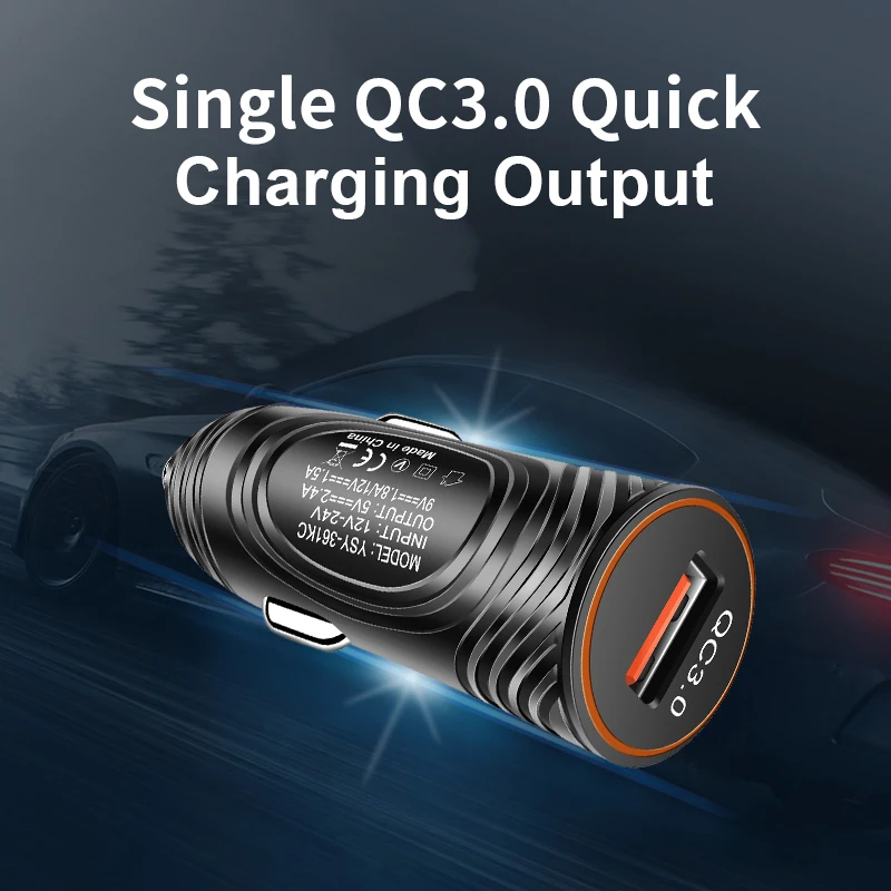 Автомобильное зарядное устройство Udyr QC3.0 быстрое для Samsung Xiaomi Quick Charge 3 0 iPhone 8 X XR 11