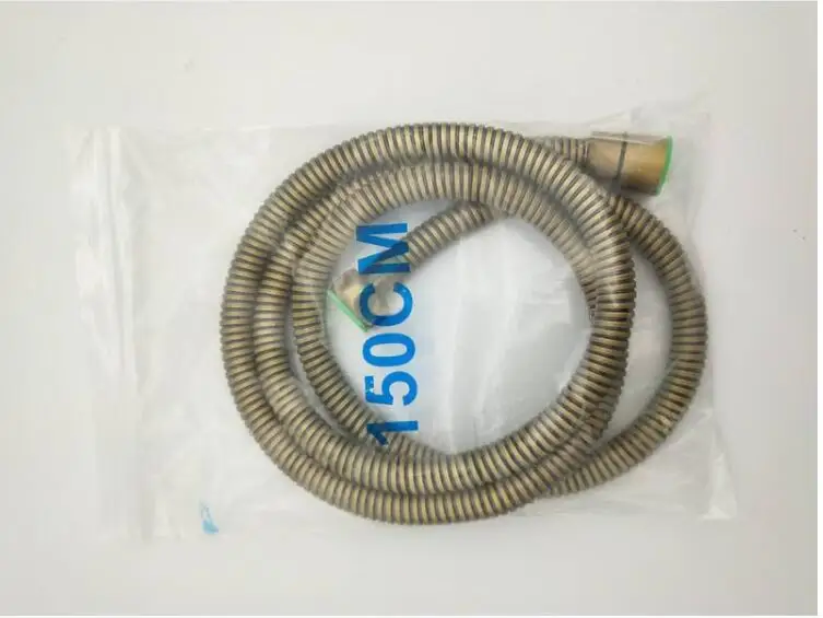 G 1/2'Black Shower Hose 150cm Stainless Steel Shower Tube Flexible Gold Bathroom Hose Plumbing Chrome ORB