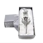 1 шт. прозрачная кристаллическая роза с серебристым металлом в подарочной коробке, подарок на день Святого Валентина, сувениры для свадьбы и невесты
