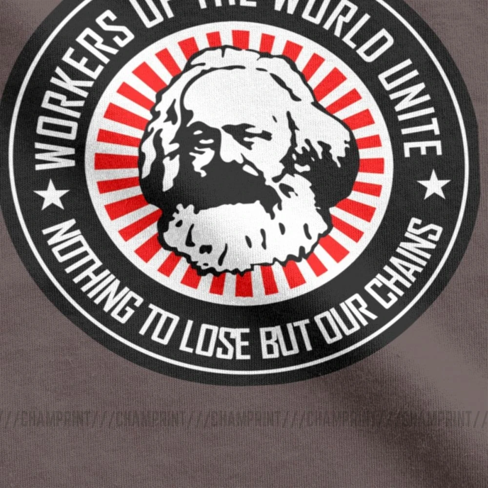 Мужские футболки с надписью Karl Marx Workers Unite, Забавные футболки из хлопка, топы с коротким рукавом, оригинальные футболки с коммунизмом марксизма