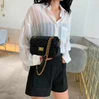 large new embroidery thread chain lock small square bag womens shoulder womens bag messenger bag