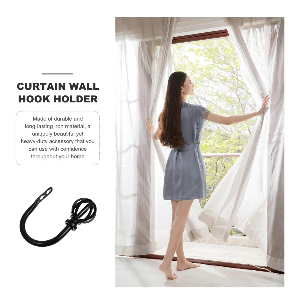 

2pcs Curtain Tiebacks Iron Curtain Hooks Decorative Curtain Holdbacks for Home