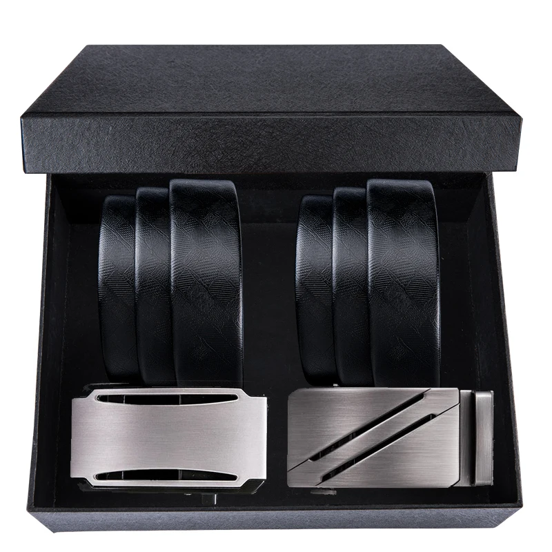 2142-2163-2EA Hi-Tie, известный бренд, дизайнерские ремни для мужчин, золотые, синие пряжки, модный ремень для деловых мужчин, формальный кожаный черный ремень, ремень для джинсов - Цвет: 2142-2163-2EA