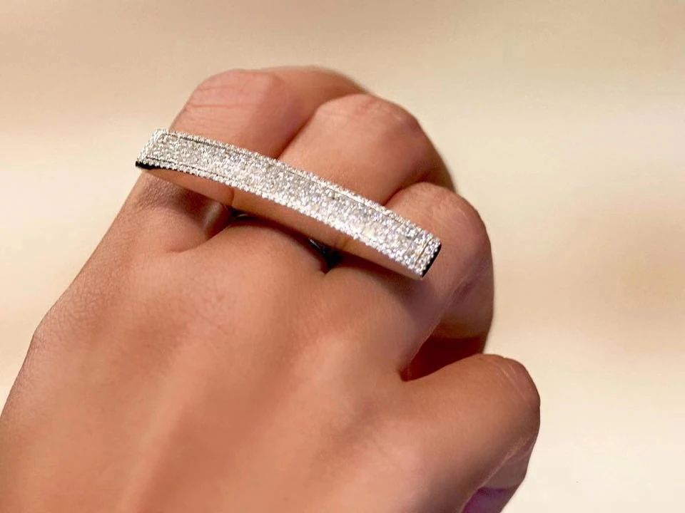 Женское кольцо с одним словом серебряное покрытие вечерние Обручальные кольца