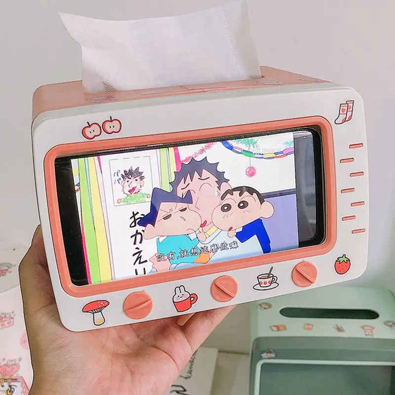 nordic minimalist retro desk tv tissue box living room creative multifunctional heightened base phone slot rack home bedroom free global shipping