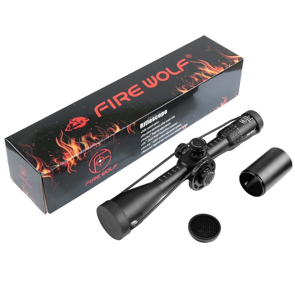 Тактический Большой маховик Fire Wolf 5 25X50 FFP оптический прицел для винтовки красный