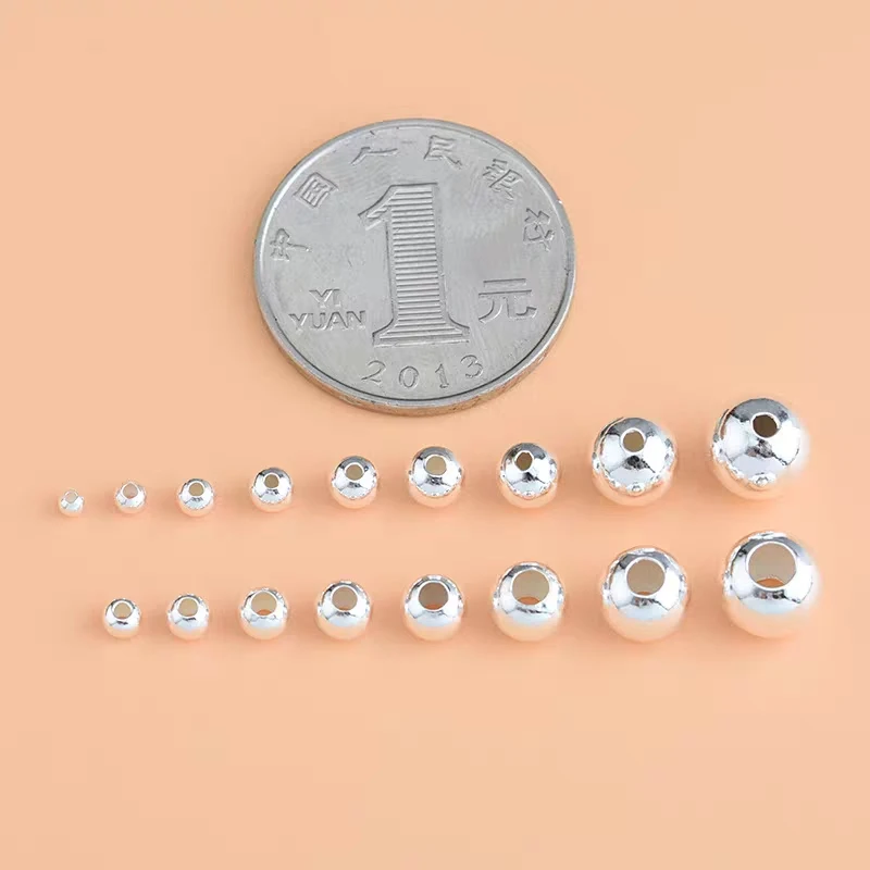 Круглые Бусины Из серебра 999 пробы 2-10 мм | Украшения и аксессуары