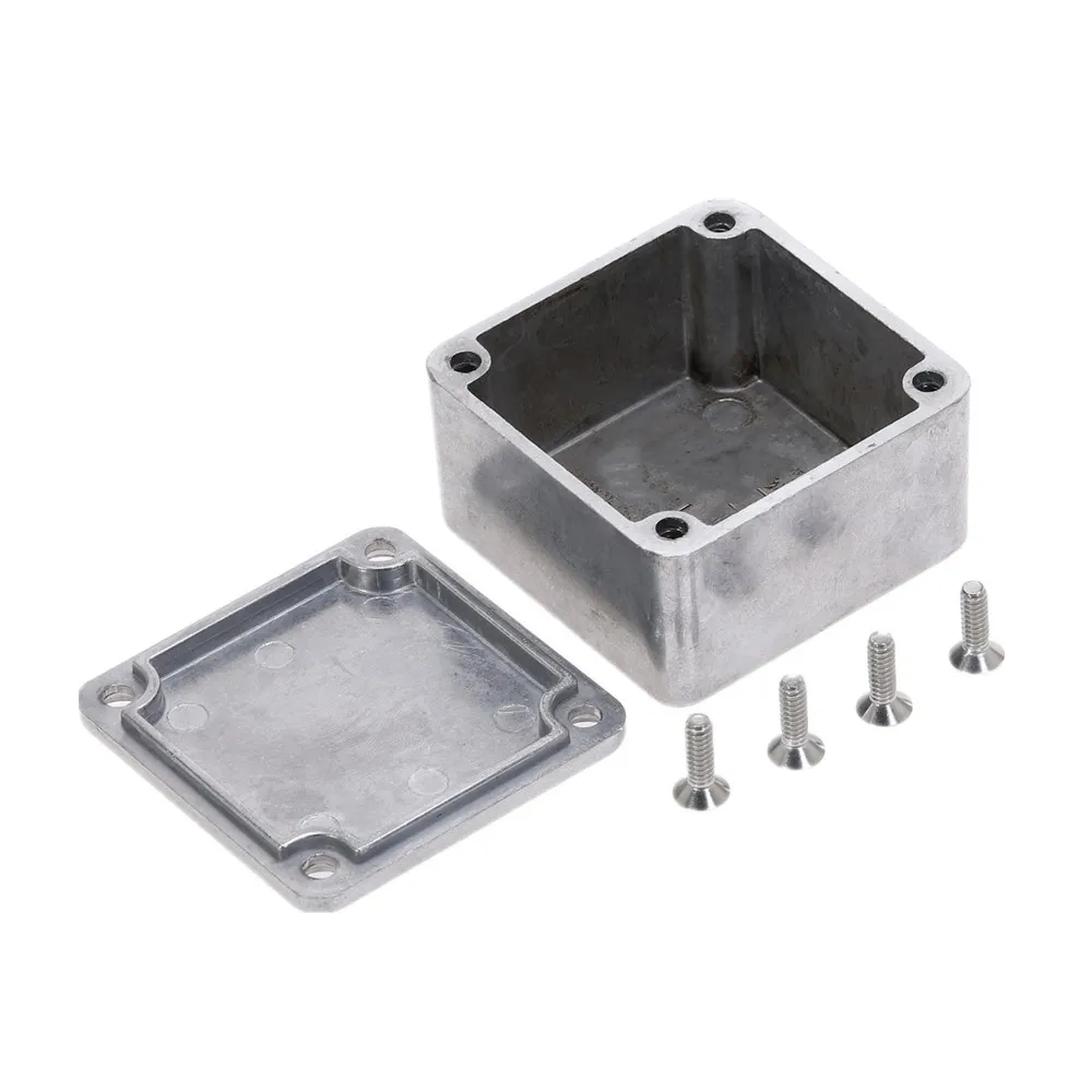 Серебряный алюминиевый корпус электронный Diecast Stompbox Project Box 1590LB 50 5*50 5*31