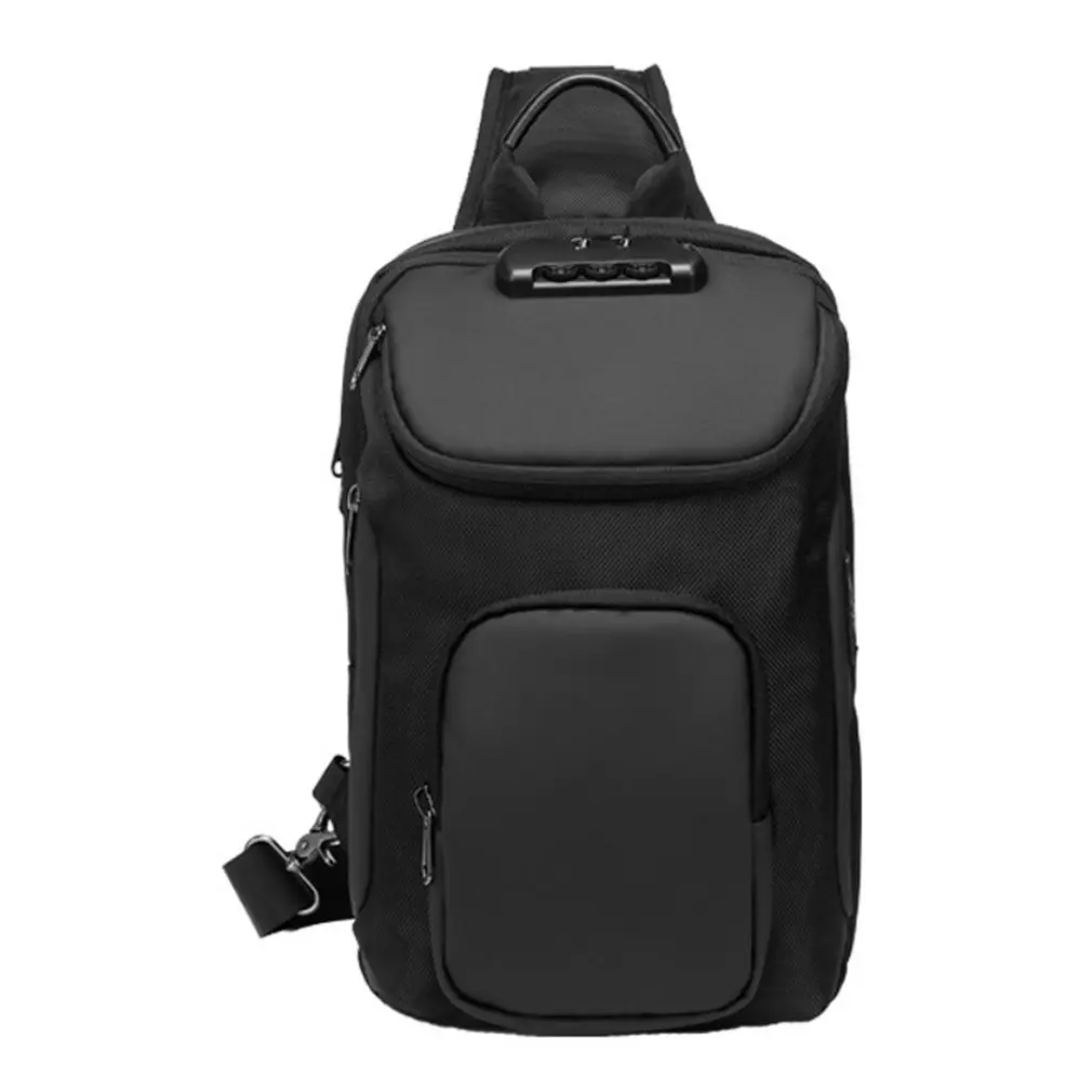 

Men's Chest Pack Multifunction Crossbody Bag Anti-theft Lock Shoulder Bags Short Trip Messengers Bag