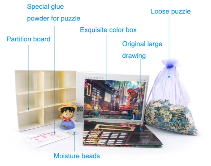 

1000 Pieces of Adult Decompression Wooden Puzzle Children's Educational Toys Anime Scenery Picture Painting Children's Toy Gifts