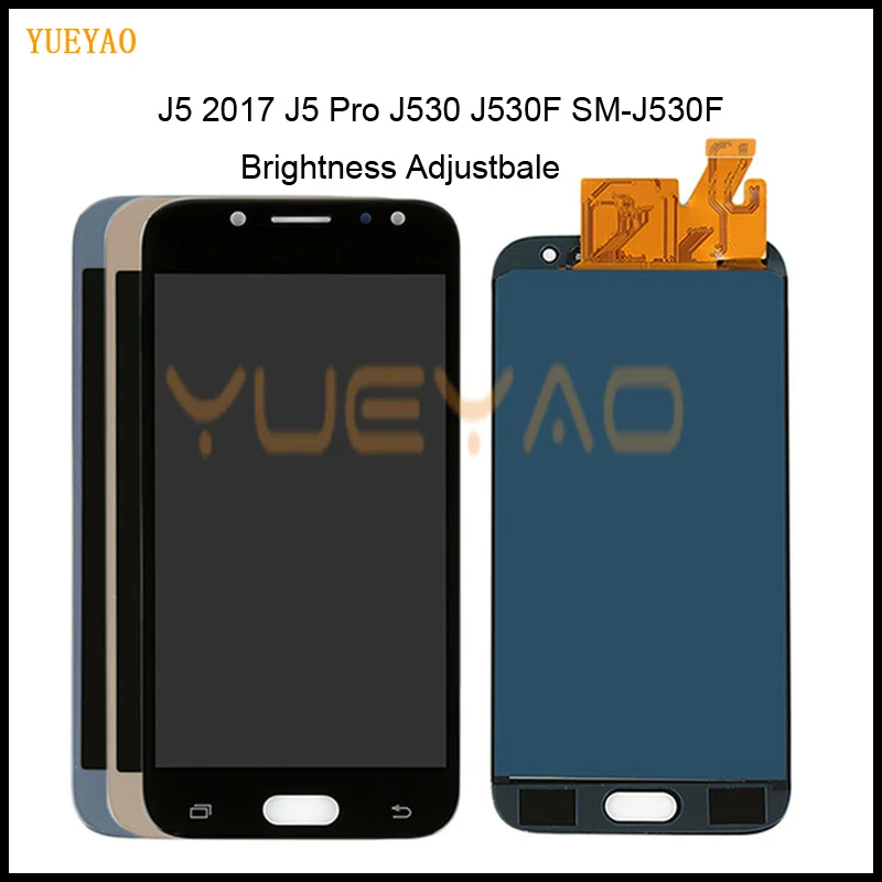 ЖК-дисплей J530 с регулировкой яркости для samsung J5 2017 экран J530F SM-J530F сенсорный