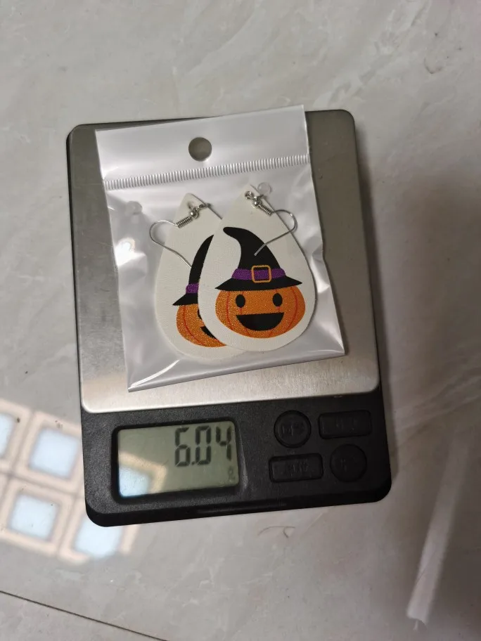 Новинка 2020 светящиеся кожаные серьги на Хэллоуин с принтом черепа и головы Тыква