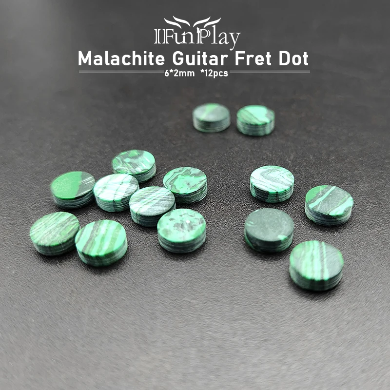 12 шт. 6*2 мм малахит грифельная гитара с зелеными точками точечные для