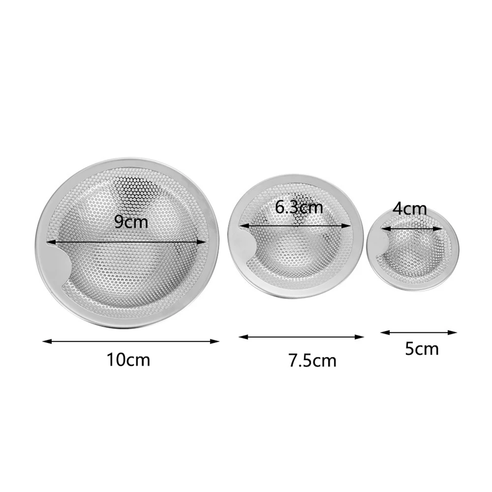 

1PCS Household Stainless Steel Sink Filter Pool Bathtub Bathroom Sewer Floor Drain Kitchen Anti-clog Slag Strainer Accessories