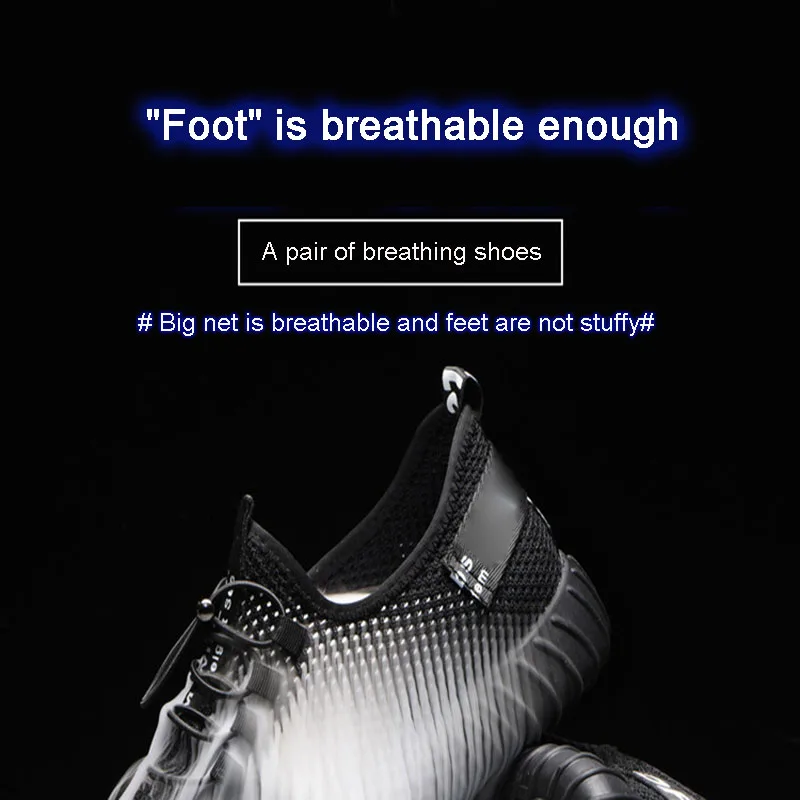 Hohner Security Work Shoes Men Black Indestructible Breathable Safety Steel Toe Anti-smashing Construction Sneaker Boots | Обувь