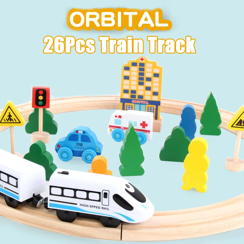 Wooden Train Track Accessories Set Beech Railway Bridge Fit Thomas Wood Toys for Kids | Игрушки и хобби