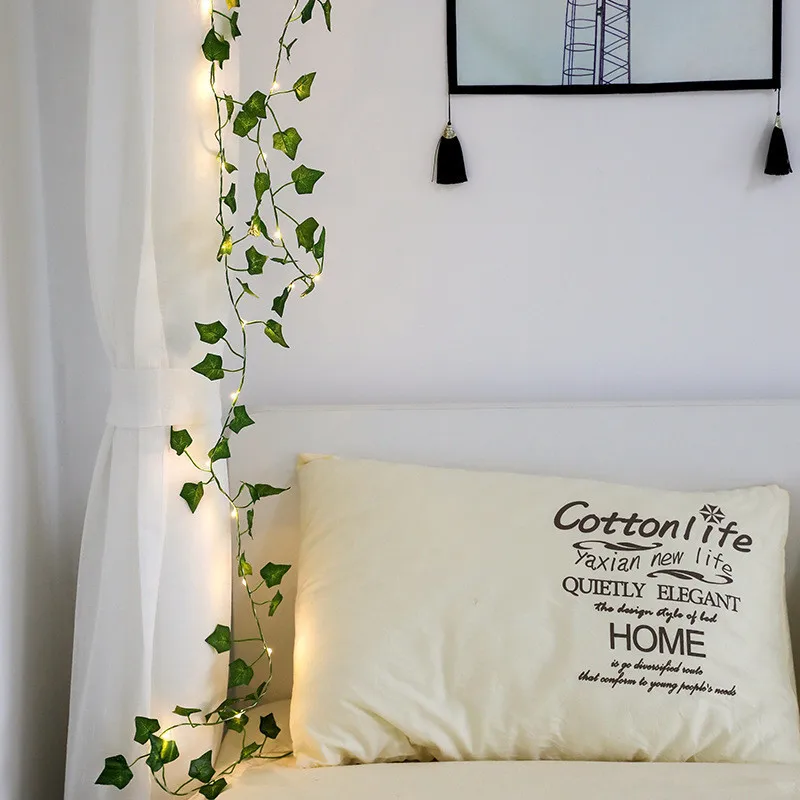 Светодиодная гирлянда с искусственными растениями подвесной светильник сделай