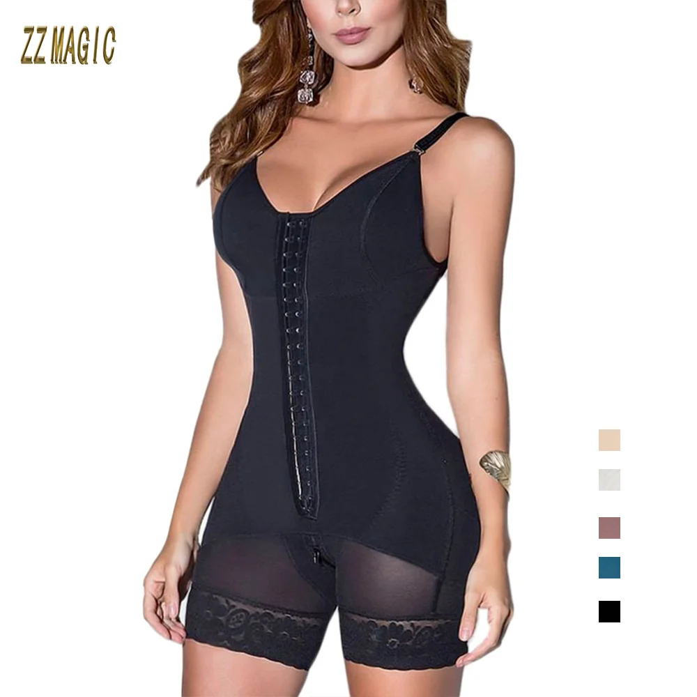 Women Compression Garment With Thin Straps Hook Closure Slimming Shapewear Corset Waist Trainer Skims Kim Kardashian