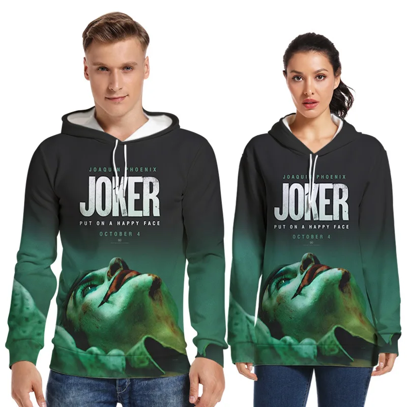 Хип-хоп 3d цифровая печать с капюшоном 2019 фильм клоун Толстовка Зимний пуловер