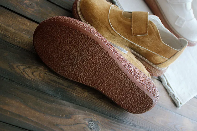 Женские туфли на толстой подошве Mori литературные в стиле ретро с круглым носком