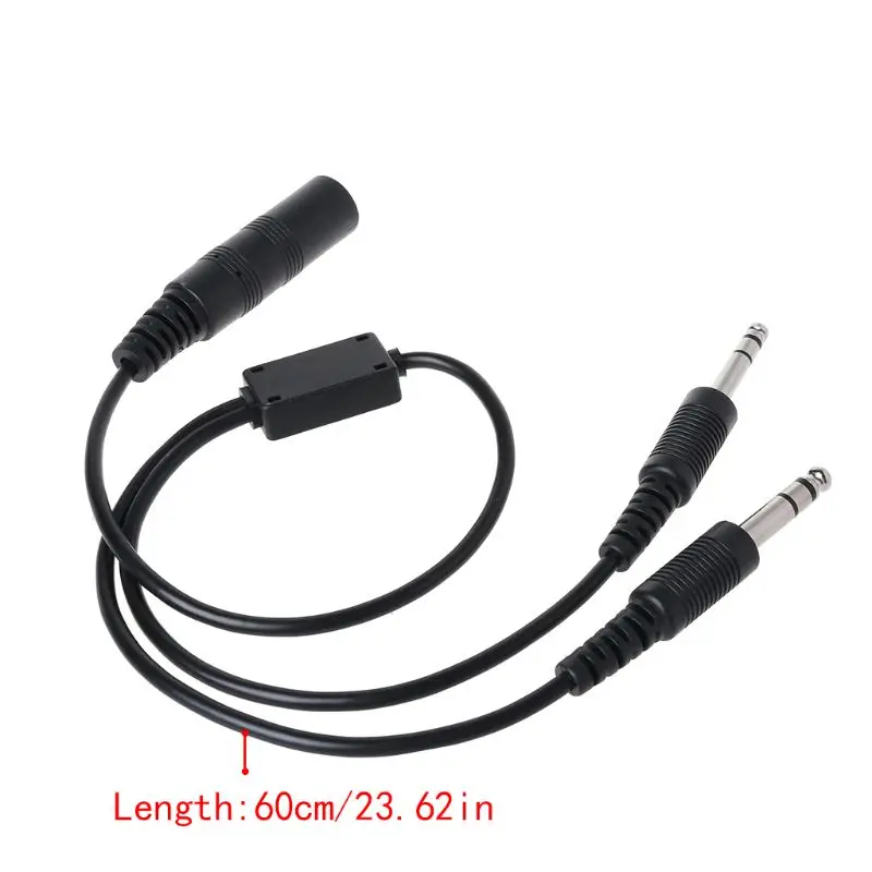 Заменен вертолет на общий авиационный кабель адаптера для гарнитуры AVCOMM U 174 D08A |