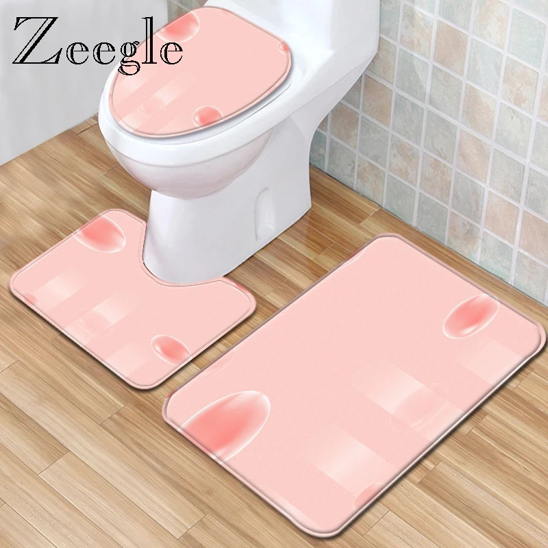 Zeegle красочные Ванная комната коврик набор сиденье для унитаза ближнего