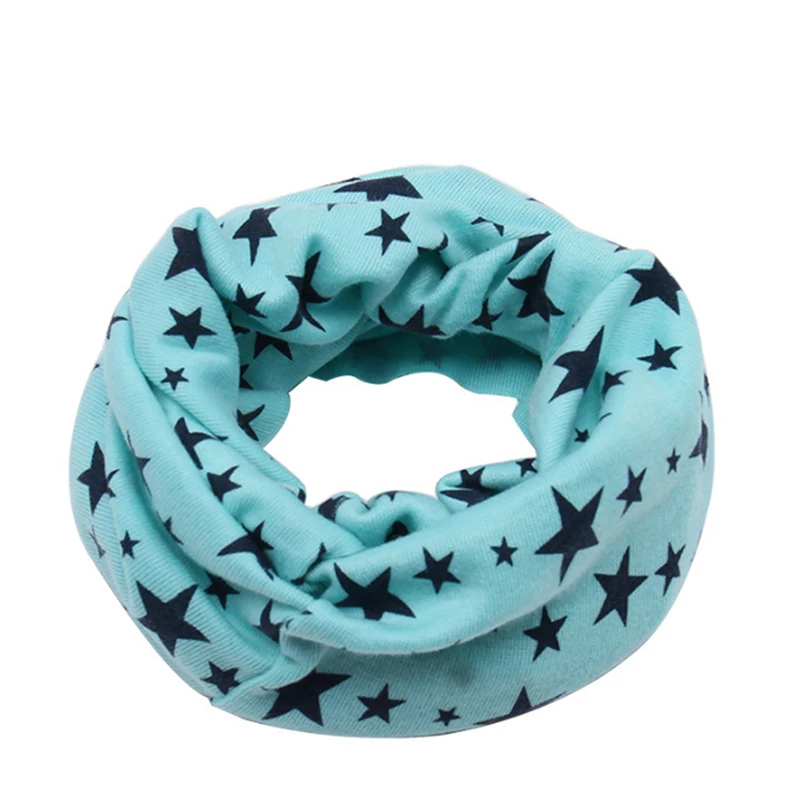

Детский шарф для мальчиков и девочек, осенне-зимний хлопковый воротник с круглым кольцом, шарфы на шею с принтом Lucky Star, детский шарф, модный ...