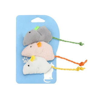 3 шт.компл., плюшевая забавная игрушечная Мышка для кошки, Интерактивная жевательная игрушка, товары для домашних животных