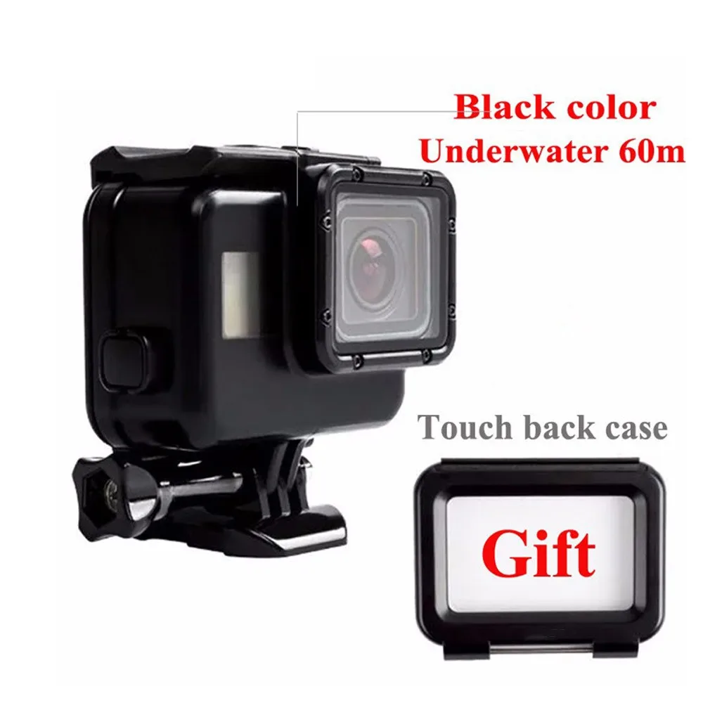 Черный корпус 60 м водонепроницаемый чехол для дайвинга с сенсорным экраном
