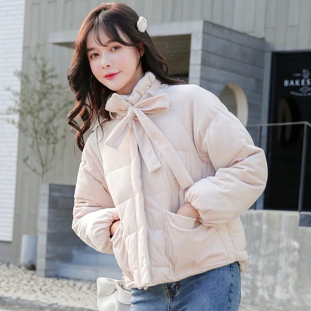 

Парка с длинным рукавом, зимнее пальто, Повседневная Свободная хлопковая Модная парка в Корейском стиле, зимняя женская одежда DB60MF