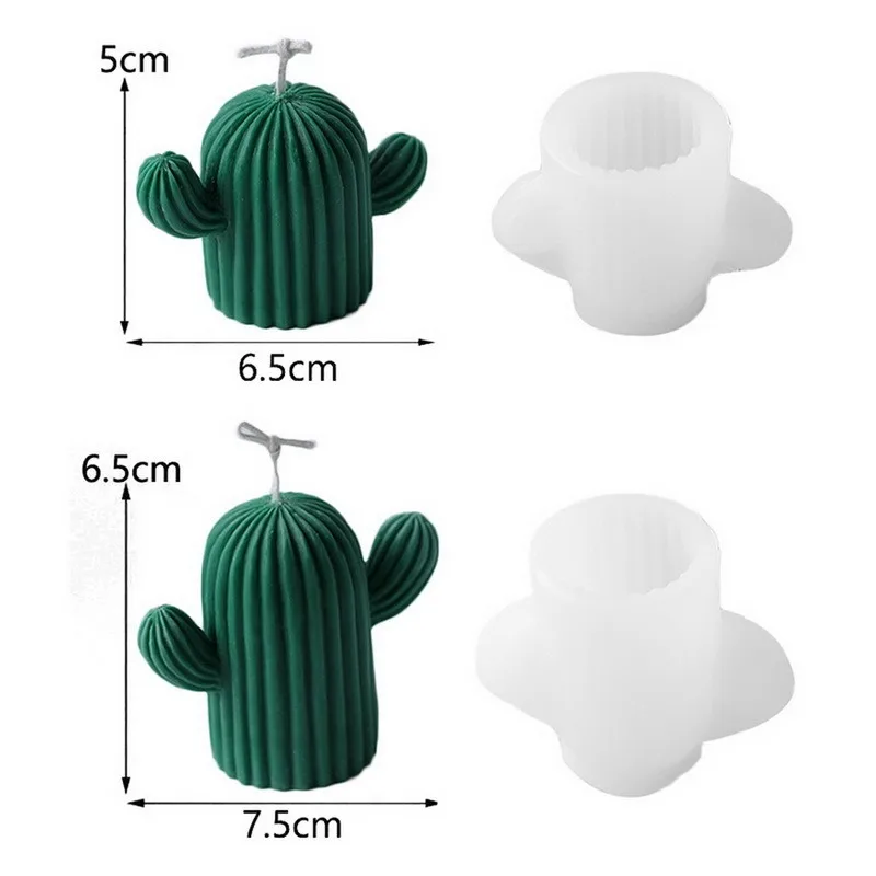 

Cute Cactus Candle Silicone Mold 3D Aromatherapy Plaster Handmade Making Kit Soap Crafts Mold Diy Gifts Home Decoration