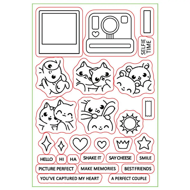 

FXL Make Memories Transparent Clear Stamps for DIY Scrapbooking/Card Making/Kids Christmas Fun Decoration Supplies