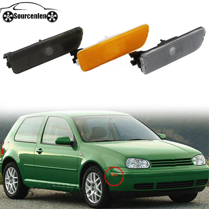 Пара передний левый правый черный бампер боковой габаритный светильник для Vw Golf