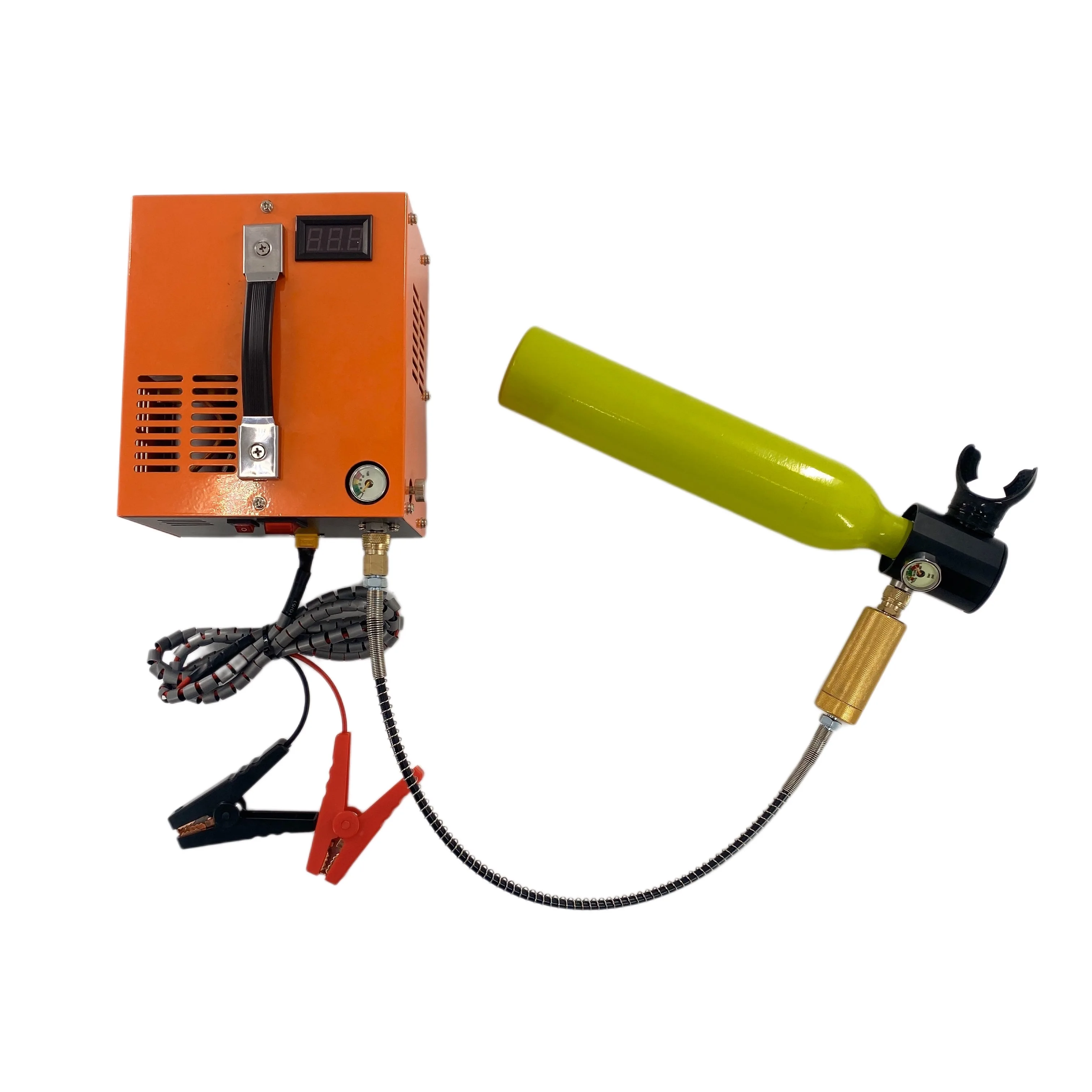 

12V 5000psi 400bar 40mpa PCP Air Automobile Compressor Mini PCP Pump With 220V Transformer High Pressure Inflator Car Hunting
