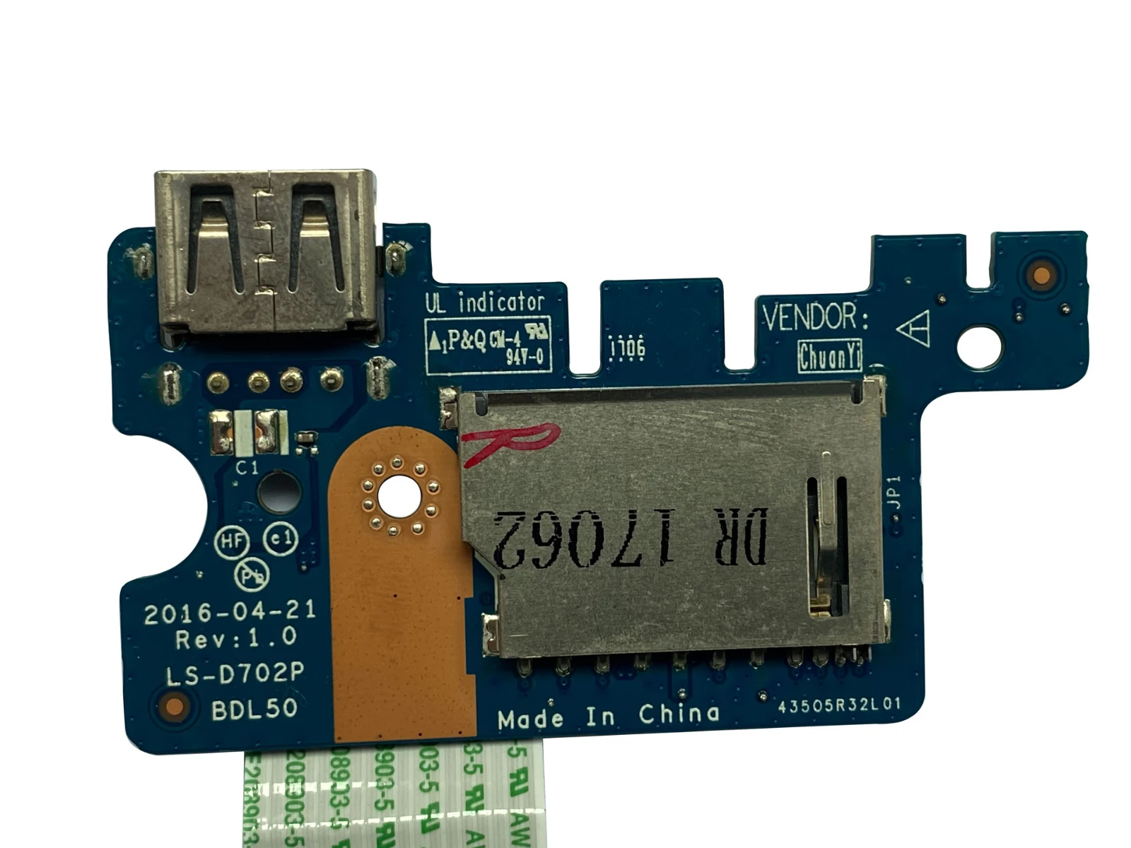 Высококачественный кабель BDL50 LS D702P NBX0001ZP00 для ноутбука HP 15 AY USB и кардридер 100%