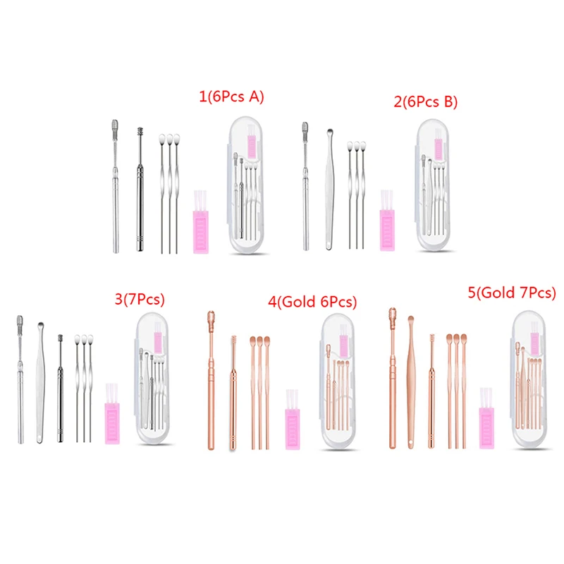 

Ear Wax Pickers Stainless Steel Ear Picks Wax Removal Curette Remover Cleaner Ear Care Tool
