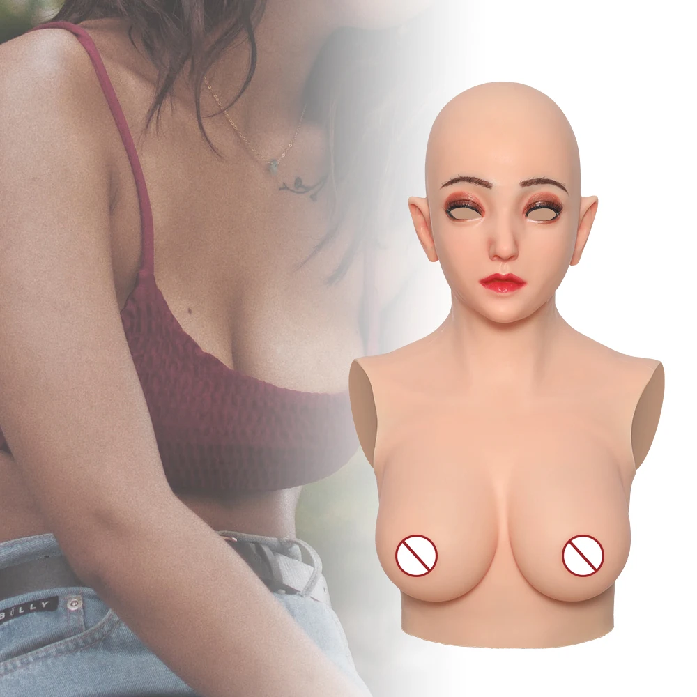 Кумихо Азиатский девочка Эмили Стиль силикона формы груди поддельные сиськи E