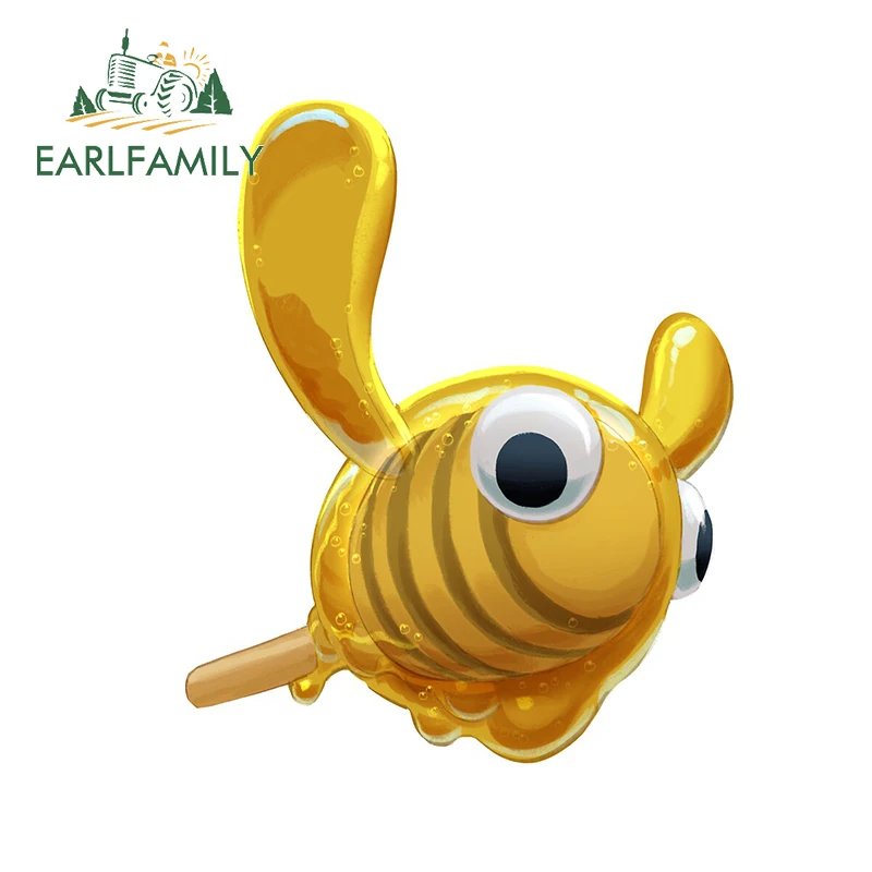 Непромокаемая 3D наклейка на окно автомобиля EARLFAMILY, 13 см х 10,6 см для Bugsnax, медовая пчела, забавная наклейка для автомобилей, наклейки JDM