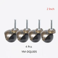 4 pcslot special 2 inch pp pole inserted earth wheel spherical silent furniture universal caster sofa pulley