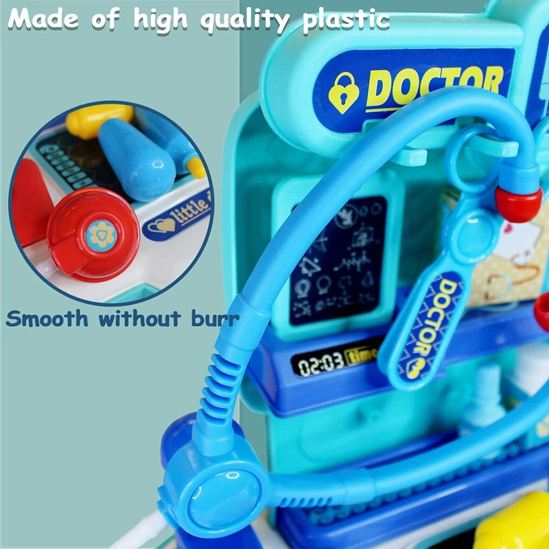 

31 PCS Kit for Kids 2 in 1 Role-Play Game Toy Portable Accessories Backpack Kids Pretend Playset