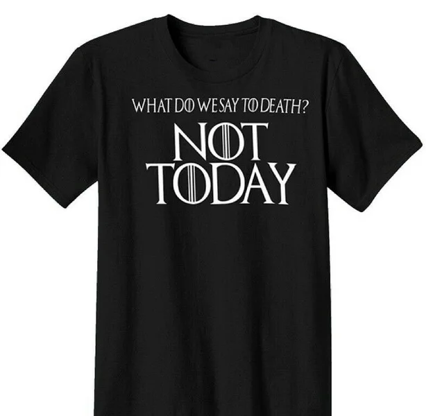 Игра престолов Ария Старк не сегодня унисекс черная футболка Бесплатная