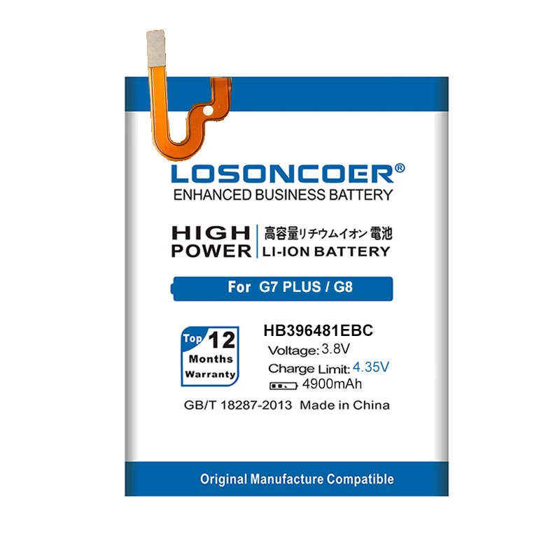 LOSONCOER HB396481EBC 4900 мАч для Huawei ASCEND G7 PLUS HONOR 5X G8 RIO L03 UL00/TL00/AL00 G8X аккумулятор телефона +