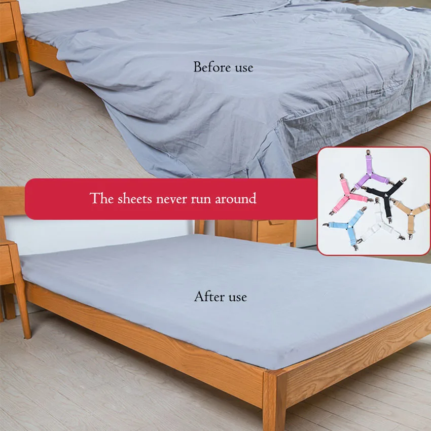 

4Pcs/set Non-slip Triangular Bed Sheet Fix Buckle Adjustable Sheets Clip Holder Household Furniture Sofa Cover Holder Clips