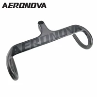 aeronova bicycle integrated handlebar no logo black ud matte carbon road bike handlebar for cycling