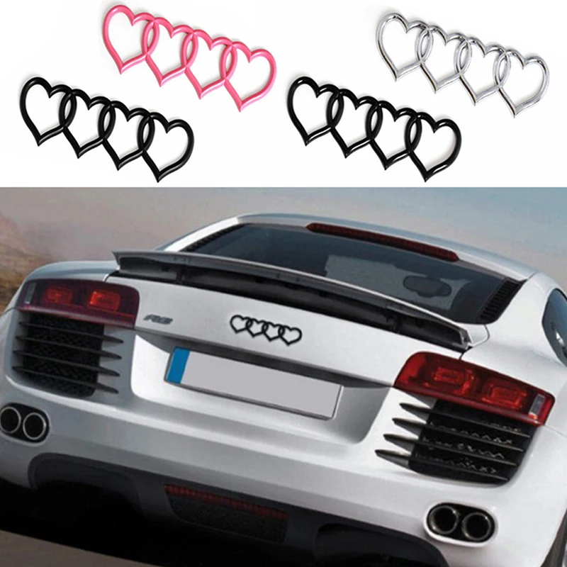 

Наклейка с логотипом Love Heart на заднюю багажник, хвост, значок, эмблема, наклейка на автомобиль для A4 A3 A5 A6 A4L B8 B7 B9 C6 C7, Сменные аксессуары
